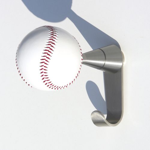 壁取り付け式コートかけ - BASEBALL + - INSILVIS - 現代風 / ステンレス製