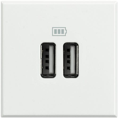 USB接続コンセント - HD4285C2 - Bticino - ダブル / 壁取り付け式 / ステンレススチール製