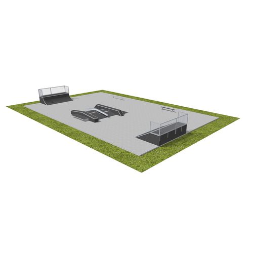 木製スケートパーク - MODULAR : 390213 - Techramps - モジュール式