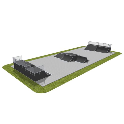 木製スケートパーク - MODULAR : 071218 - Techramps - モジュール式