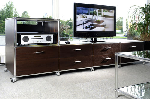 現代風マルチメディア用家具 - ARTMODUL AG - モジュール式 / 漆木材 / 金属製