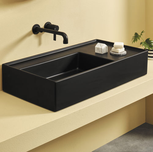 カウンタートップ型洗面器 - PLINIO - LAVAGNA - Ceramica Cielo/チエロ - セラミック製 / 組み込み式カウンタートップ付 / 長方形
