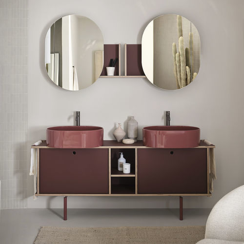 ダブル洗面台 - THEO 175 - CORALLO/CARMINIO - Ceramica Cielo/チエロ - 自立型 / 金属製 / Fenix NTM