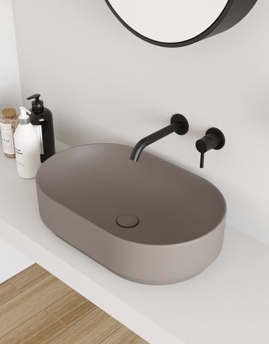 カウンタートップ型洗面器 - MARE - MRLAO - ARENARIA - Ceramica Cielo/チエロ - セラミック製 / 楕円形 / 穴なし