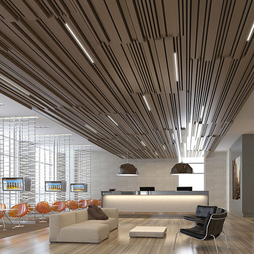 アルミニウム合金仮天井 - Luxalon® 30BD / 30BXD - Hunter Douglas Architectural - 薄板 / オフィス用 / 屋内用