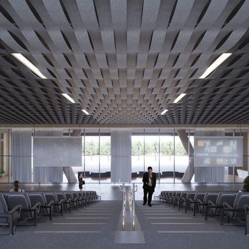 フェルト製仮天井 - HeartFelt® Origami - Hunter Douglas Architectural - タイル / オフィス用 / 会議室用