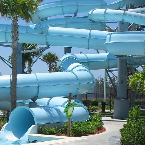 カーブ型滑り台 - GIANT AQUATUBE - WhiteWater - ウォーターパーク用 / 管状