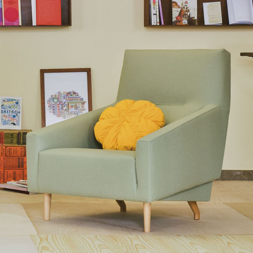 現代風アームチェア - SOUL - SANCAL - 布製 / カバーの取り外し可能 / 黒色