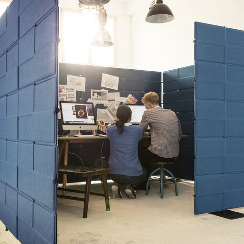 布製スペースの区切り - USM Privacy Panels - USM Modular Furniture - ポリエステル製 / 業務用 / 屋内用