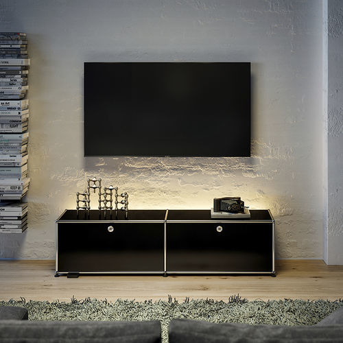現代風テレビキャビネット - USM Haller - USM Modular Furniture - ローボード / 収納付き / 扉2枚