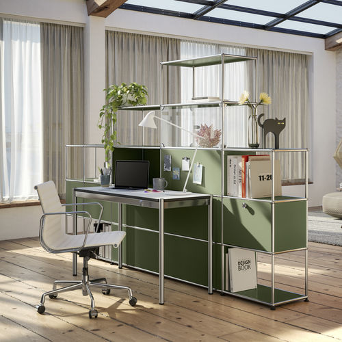 モジュール式棚 - USM Haller - USM Modular Furniture - 間仕切り / 現代風 / 金属製