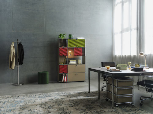 モジュール式棚 - USM Haller Soft Panel – Red and Green - USM Modular Furniture - 自立型 / 現代風 / 合成繊維製