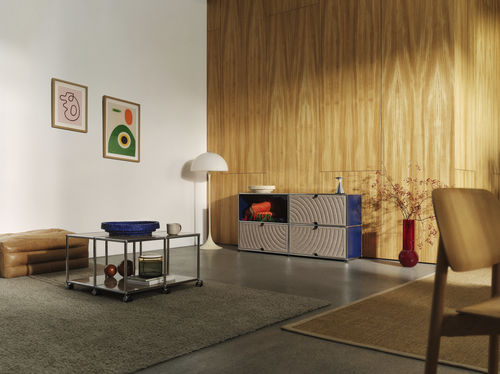 現代風サイドボード - USM Haller Soft Panel – Taupe. - USM Modular Furniture - 合成繊維製 / 再生プラスチック製 / 金属製