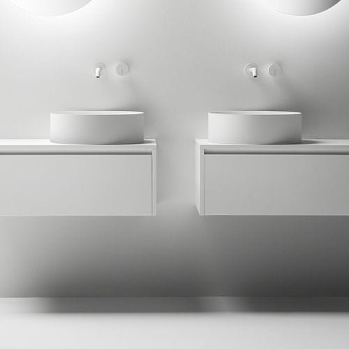 カウンタートップ型洗面器 - FONTANA - FALPER - セラミック製 / オーダーメイド / 円形