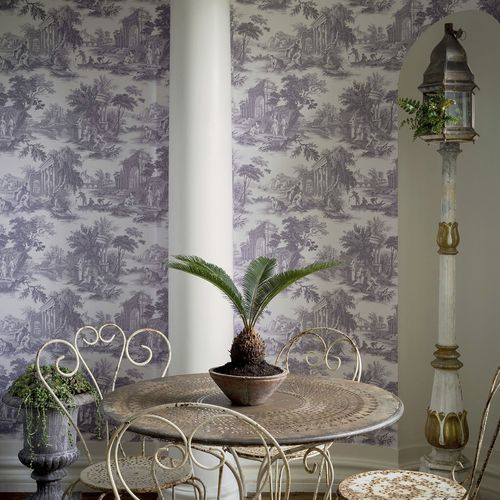 伝統的壁紙 - Villandry - Cole&Son - 布製 / 風景柄 / 白