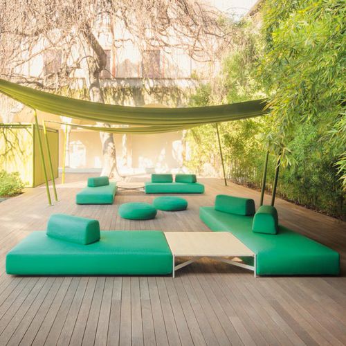 現代風ソファー - ORLANDO - PAOLA LENTI - 庭用 / 布製 / 7人以上
