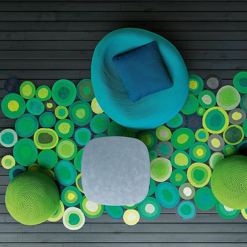 現代風サイドテーブル - GIRO - PAOLA LENTI - ステンレス製 / 石製 / コンクリート製