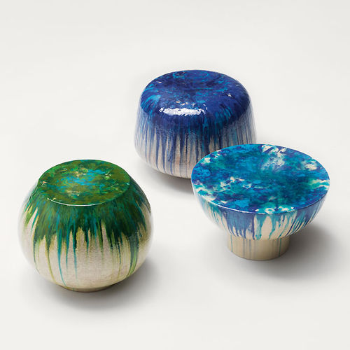 現代風サイドテーブル - CALATINI - PAOLA LENTI - セラミック製 / 円形 / 家庭用