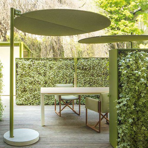 円形パラソル - OMBRA - PAOLA LENTI - 方向調節可能 / 落ち込み型 / 布製