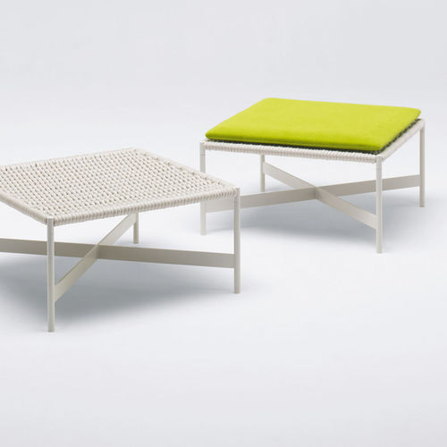 現代風スツール - HERON - PAOLA LENTI - ポリエステル製 / ロープ / スチール脚