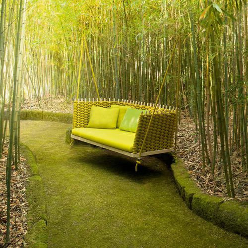 木製スイングチェア Wabi Paola Lenti 綱タイプ 吊り下げ