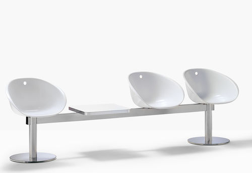 ステンレススチール製ベンチ - GLISS 943 - PEDRALI - テクノポリマー製 / 3人用 / 4人用