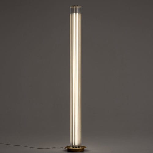 現代風発光カラム - TOTEM I - alma light - 鉄製 / 塗装金属製 / ホウケイ酸ガラス製