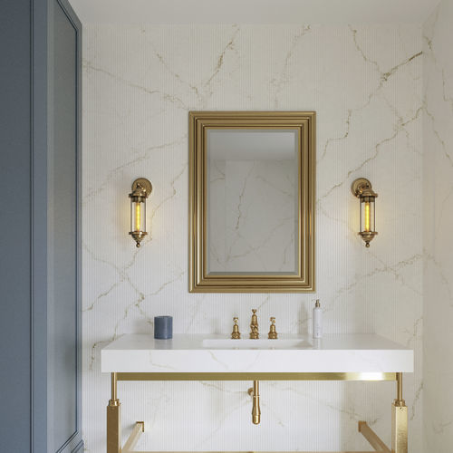 屋内用壁面装飾材 - Élysée - Cosentino/コセンティーノ - Silestone®製 / 光沢 / 大理石調