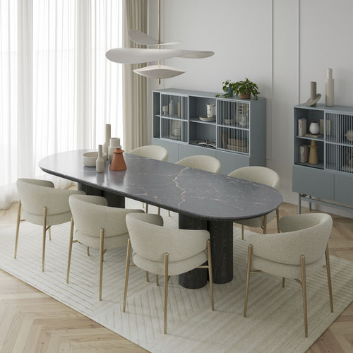 Silestone®製テーブルトップ - Le chic : Parisien - Cosentino/コセンティーノ - 青色