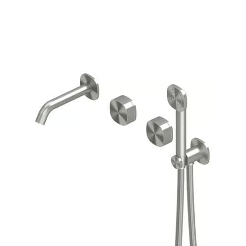 壁取り付け式シャワーセット - SUPER 22 69 - QuadroDesign - ミニマリストデザイン / 業務用 / ハンドシャワー付き