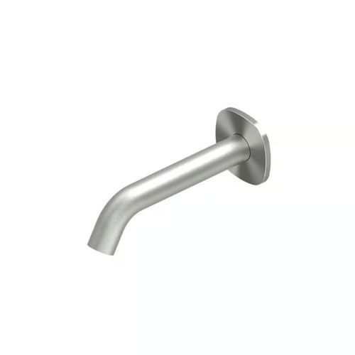 ブラッシュドステンレススチール洗面皿用蛇口 - SUPER BC0715 - QuadroDesign - AISI 316 ステンレススチール製 / 壁取り付け式 / ブラッシング仕上げ