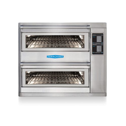 業務用ピザ用のオーブン - DOUBLE BATCH - TURBOCHEF - 電気 / 組み込み式 / 2室