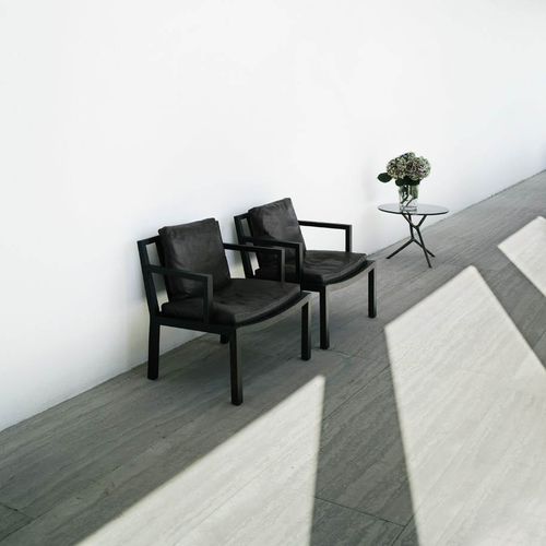 現代風アームチェア - GRAY - Living Divani - 布製 / 革製 / オーク材