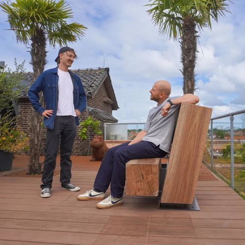 現代風ベンチ - DRIFTER SEAT - Streetlife - 再生プラスチック製 / コールテン鋼製 / 亜鉛めっき鉄製