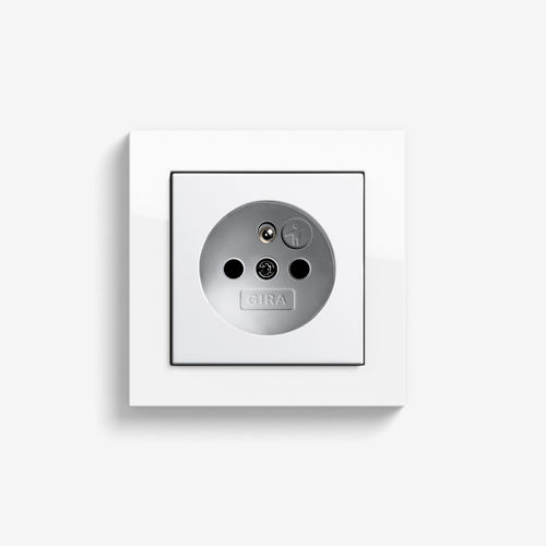 電流コンセント - Gira - 壁取り付け式 / 現代風 / 白