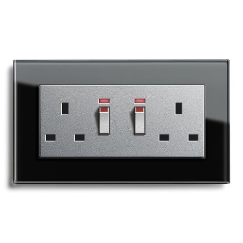 電流コンセント - BRITISH STANDARD (BS 1363-2) - Gira - ダブル / 壁取り付け式 / はめ込み式