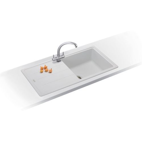 1槽流し台 - Basis BFG 611-970 REV - FRANKE HOME SOLUTIONS/フランケ - 水切りあり / 花崗岩 / オーバーマウント型