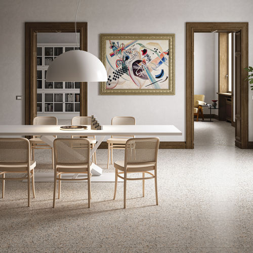 陶磁器タイル - TERRAZZO BEIGE - Casalgrande Padana - 光沢 / 屋内用 / リビング用
