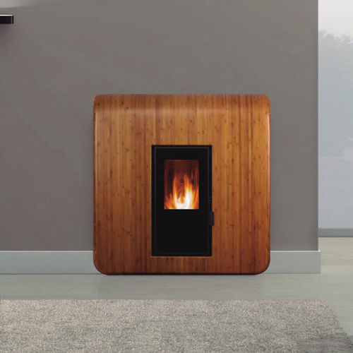 ぺレットストーブ - VENECIA - ECOFOREST - 14 kW / 現代風 / ステンレススチール製