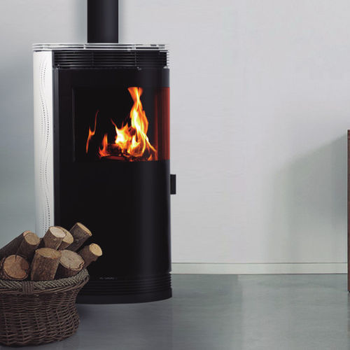 薪ストーブ - ARLES - ECOFOREST - 12 kW / 現代風 / セラミック製