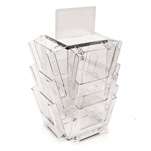 カウンタートップ上パンフレットホルダー - 444124 - EDIMETA - プラスチック製 / 業務用 / 回転