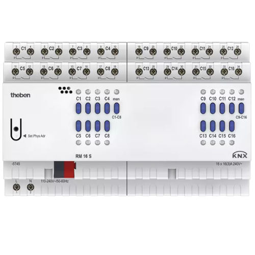 KNX整流アクチュエータ - RM 16 S - Theben AG - DINレール / 業務用 / 屋内用