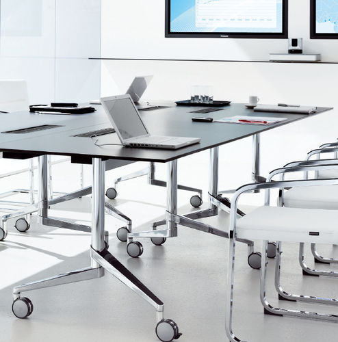 現代風会議用テーブル - FLEX-TABLE - Wiesner Hager - ラミネート / 長方形 / 折りたたみ式
