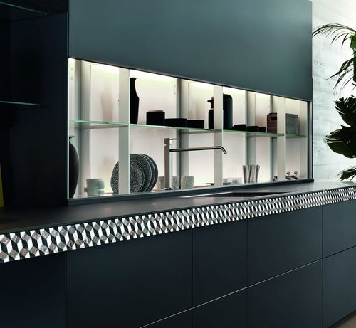 モジュール式棚 - Air Logica System - VALCUCINE - 現代風 / ガラス製 / キッチン用
