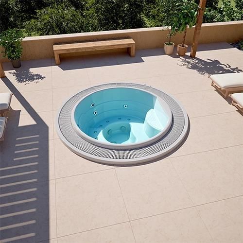 ビルトイン式ジャグジー - CAPRI  - Aquavia Spa - 円形 / 4人用 / 5人用