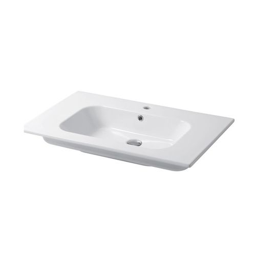 組み込み型洗面器 - QUBO : QS08151101 - Disegno Ceramica - セラミック製 / 長方形 / 現代風