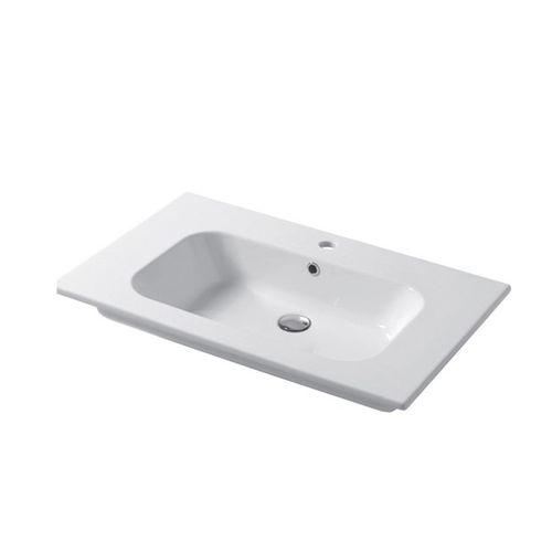 組み込み型洗面器 - QUBO : QS08146101 - Disegno Ceramica - セラミック製 / 長方形 / 現代風