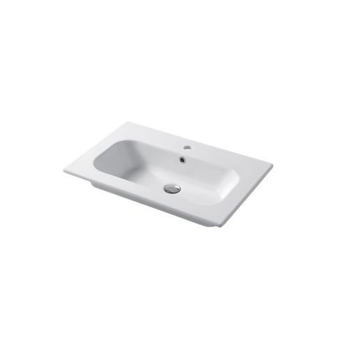 組み込み型洗面器 - QUBO : QS07146101 - Disegno Ceramica - セラミック製 / 長方形 / 現代風