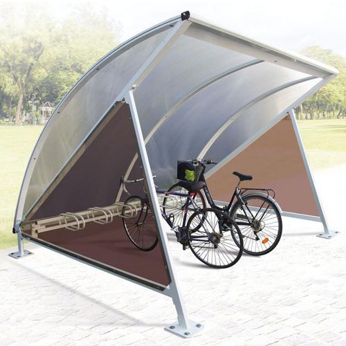 ポリカーボネート製キャノピー自転車シェルター - MOONSHAPE - PROCITY - スチール製 / アルミニウム製 / 公共スぺース用