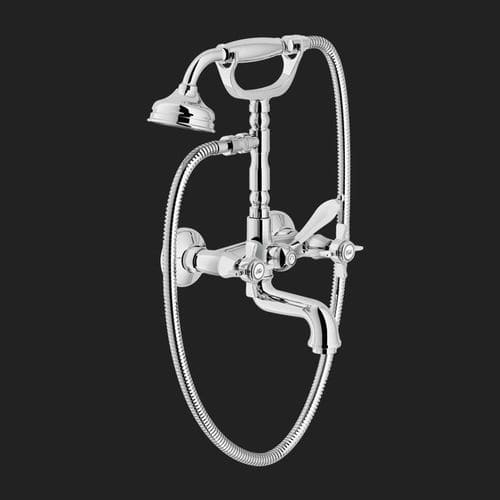 シャワー用ダブルハンドル混合水栓 - RITZ: RI49001CR - Nobili Rubinetterie - バスタブ用 / 壁取り付け式 / 金属製